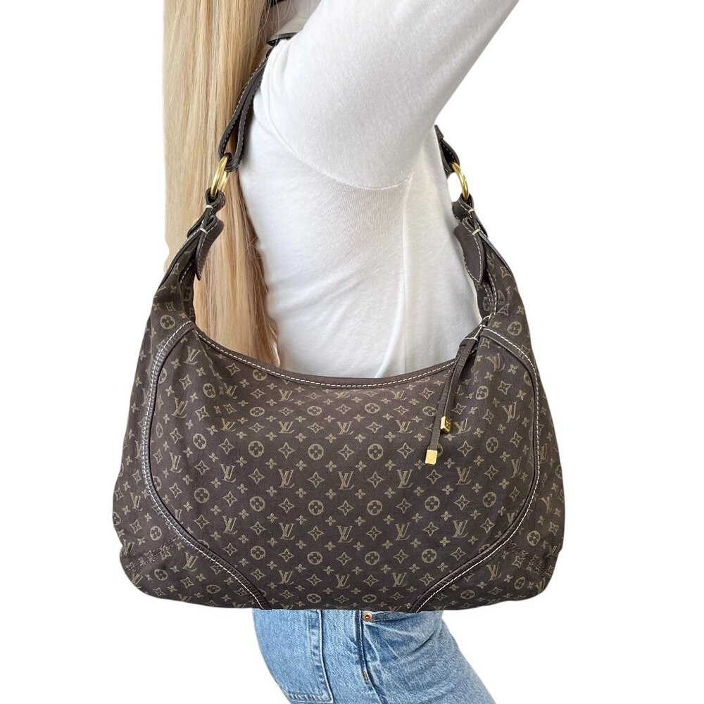 LOUIS VUITTON Vintage Monogram Mini Lin Manon MM Shoulder Bag Leather [107000]